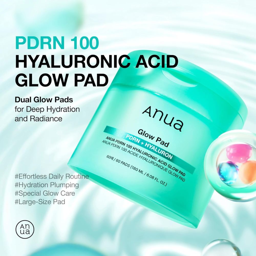 Anua – PDRN 100 Hyaluronic Acid Glow Pad 60 Pads [180ml] - Wardobie