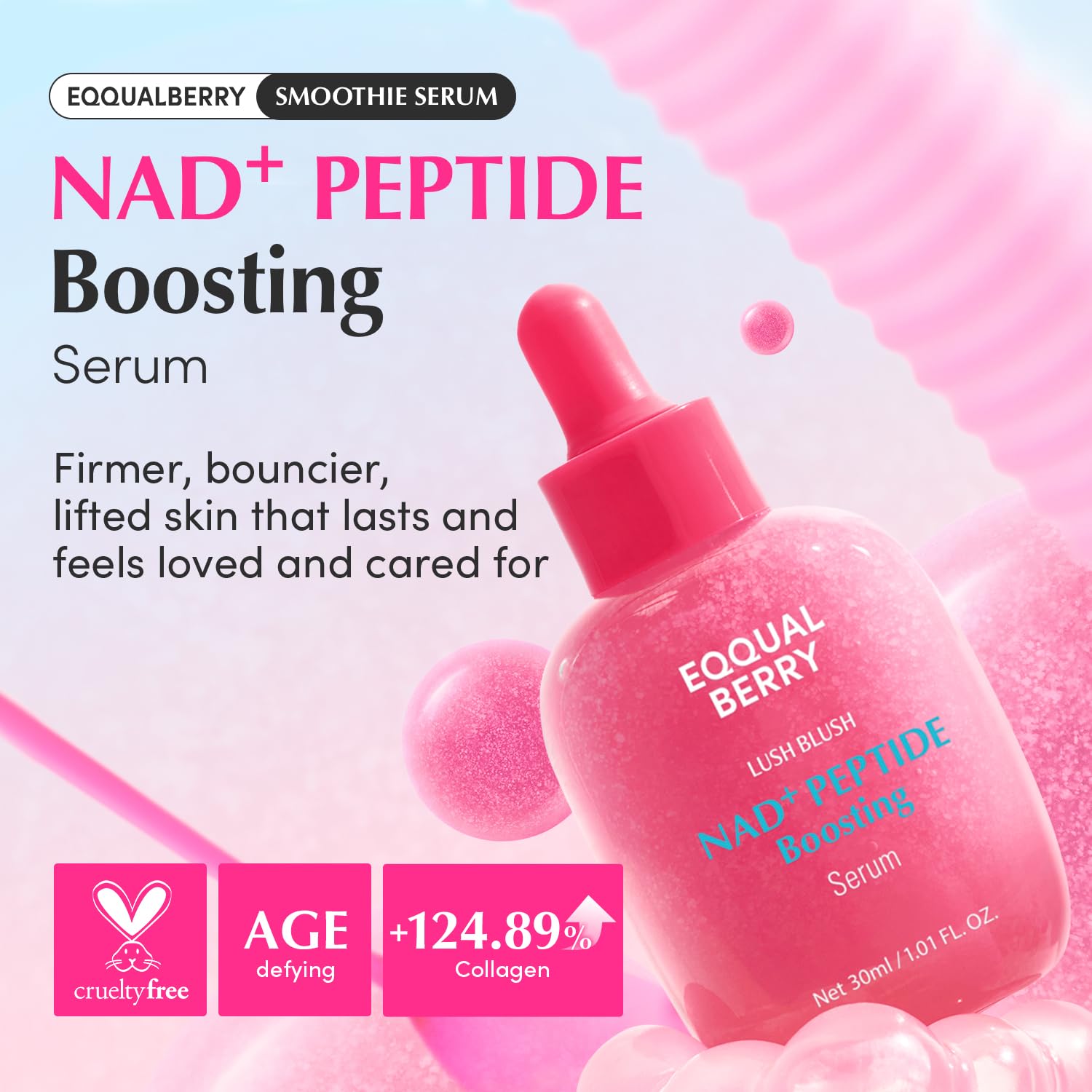 EQQUALBERRY - NAD+ Peptide Boosting Serum [30ml] - Wardobie