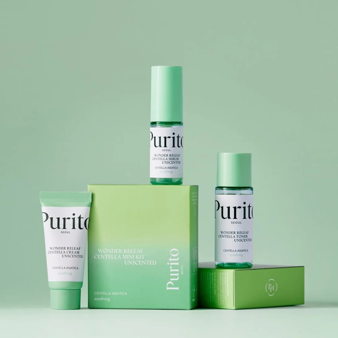 Purito SEOUL - Wonder Releaf Centella Mini Kit Unscented - Wardobie