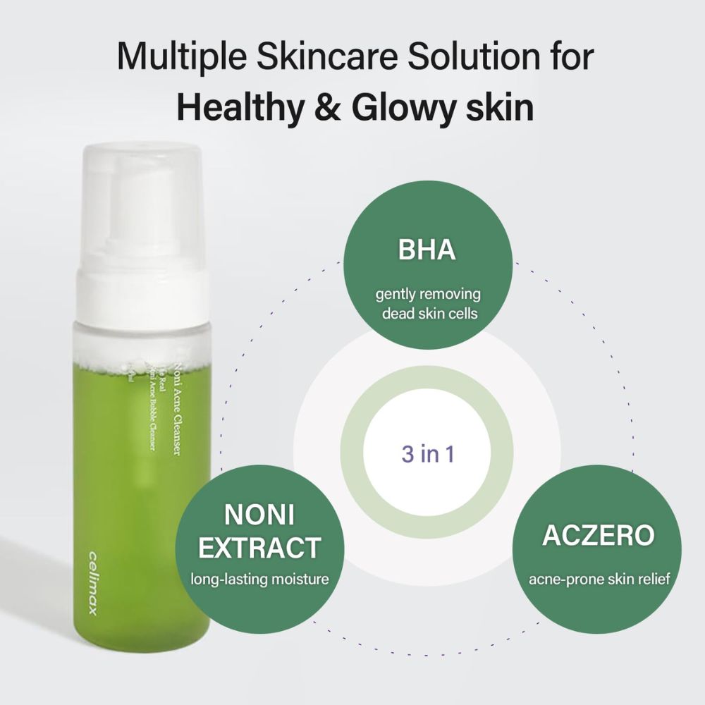 Celimax The Real Noni Acne Bubble Cleanser [155ml] - Wardobie