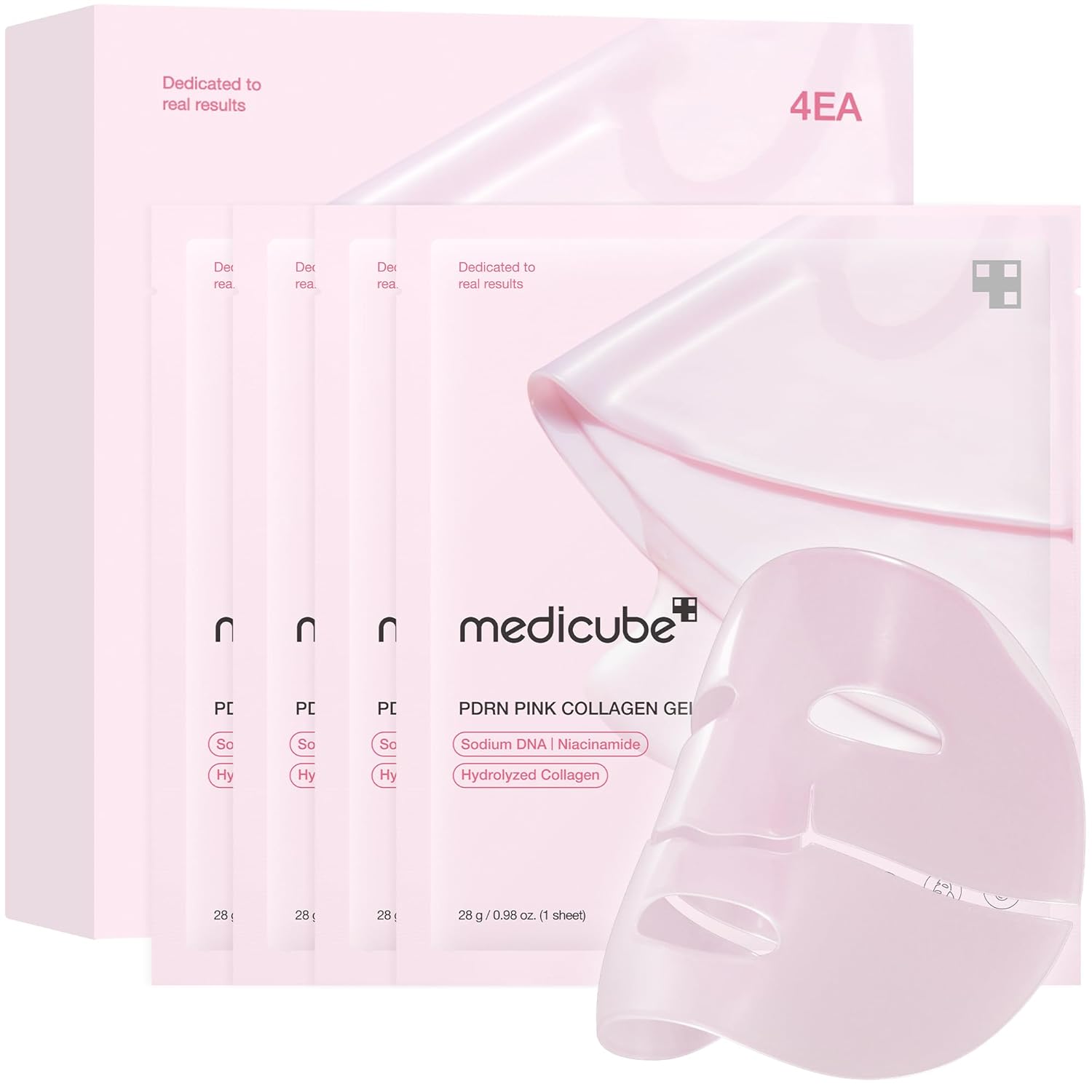medicube - PDRN Pink Collagen Gel Mask [28g x 4 sheets] - Wardobie