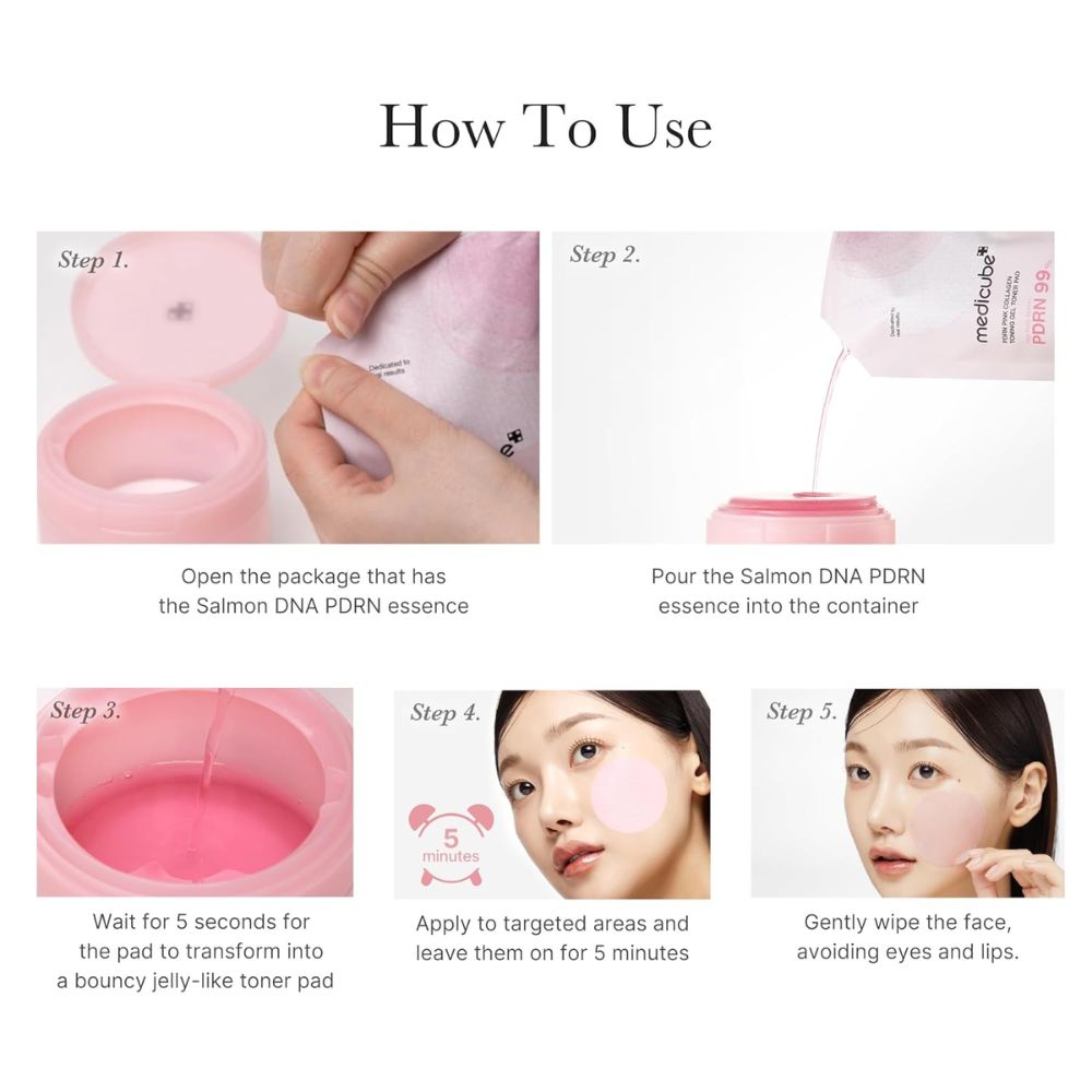 medicube - PDRN Pink Collagen Toning Gel Toner Pad