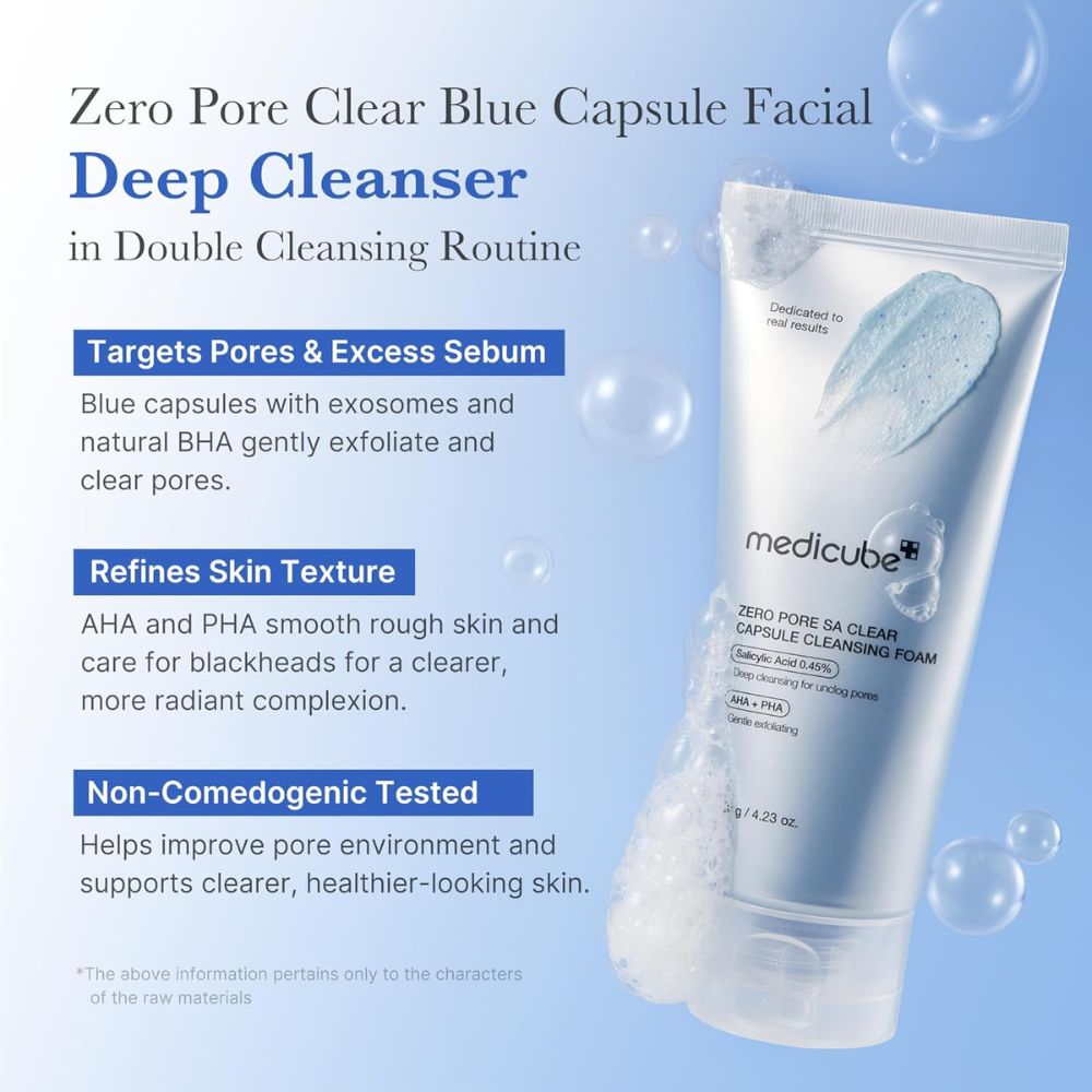 medicube – Zero Pore SA Clear Capsule Cleansing Foam [120g] - Wardobie