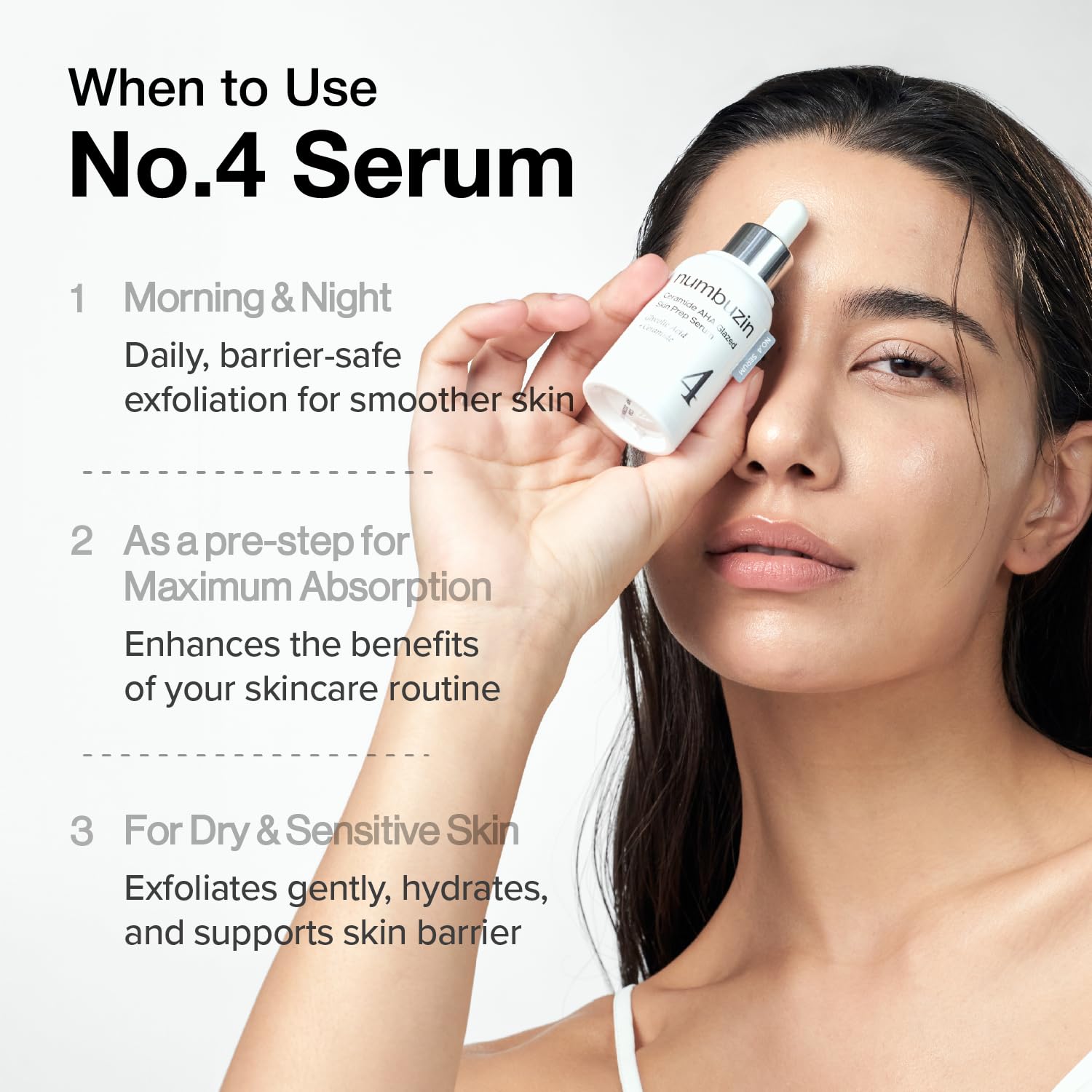numbuzin - No.4 Ceramide AHA Glazed Skin Prep Serum [30ml] - Wardobie