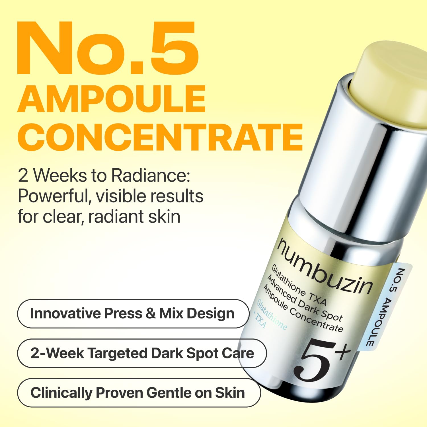 numbuzin - No.5 Glutathione TXA Advanced Dark Spot Ampoule Concentrate - Wardobie
