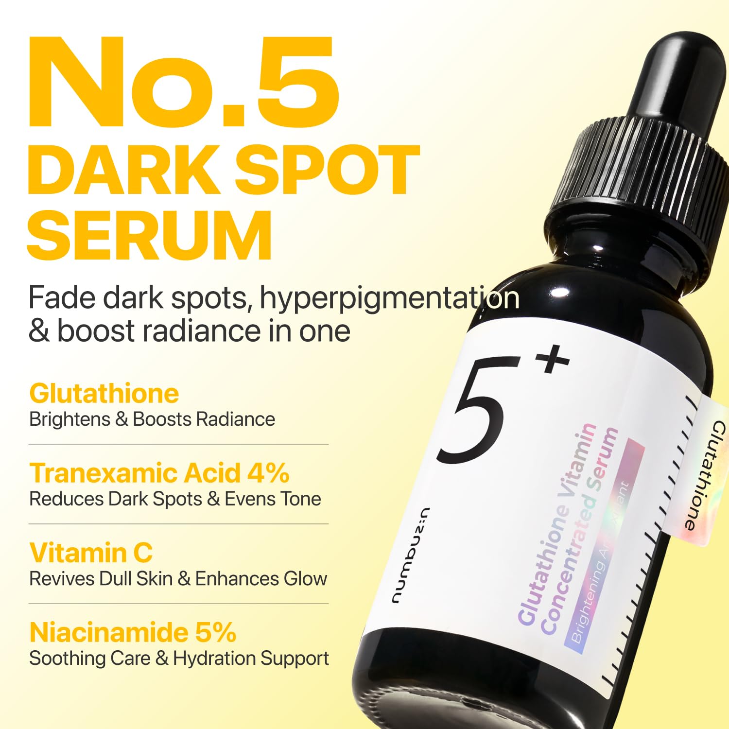 numbuzin – No.5+ Glutathione Vitamin Concentrated Serum [30ml] - Wardobie