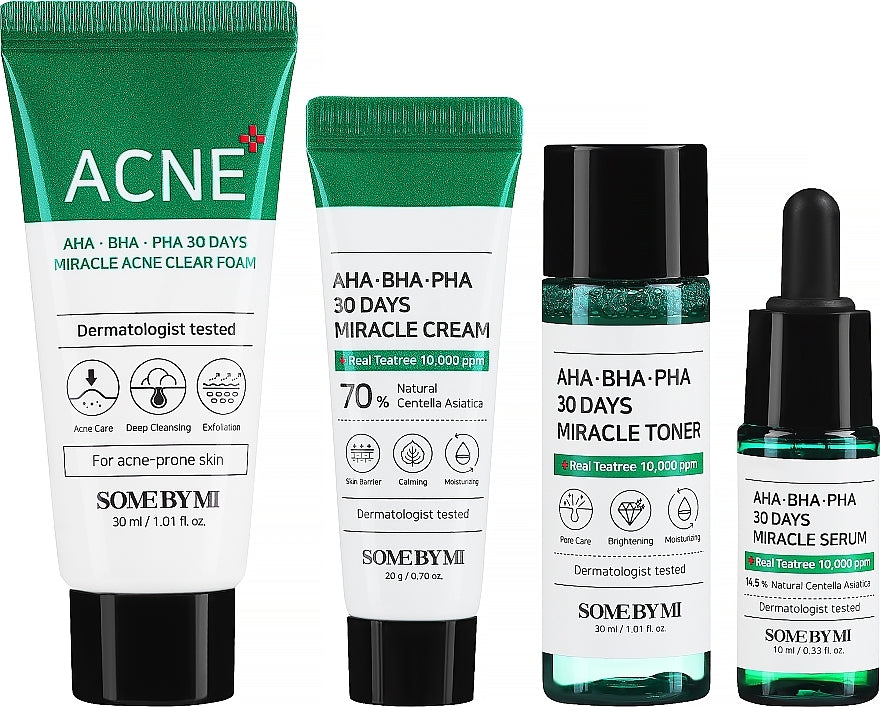 SOME BY MI - AHA, BHA, PHA 30 Days Miracle AC SOS Kit - Wardobie