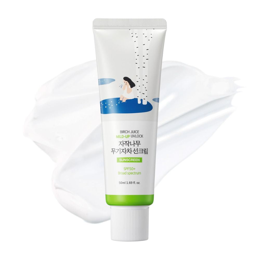 ROUND LAB – Birch Juice Moisturizing Mild Up Sunscreen [50ml] - Wardobie